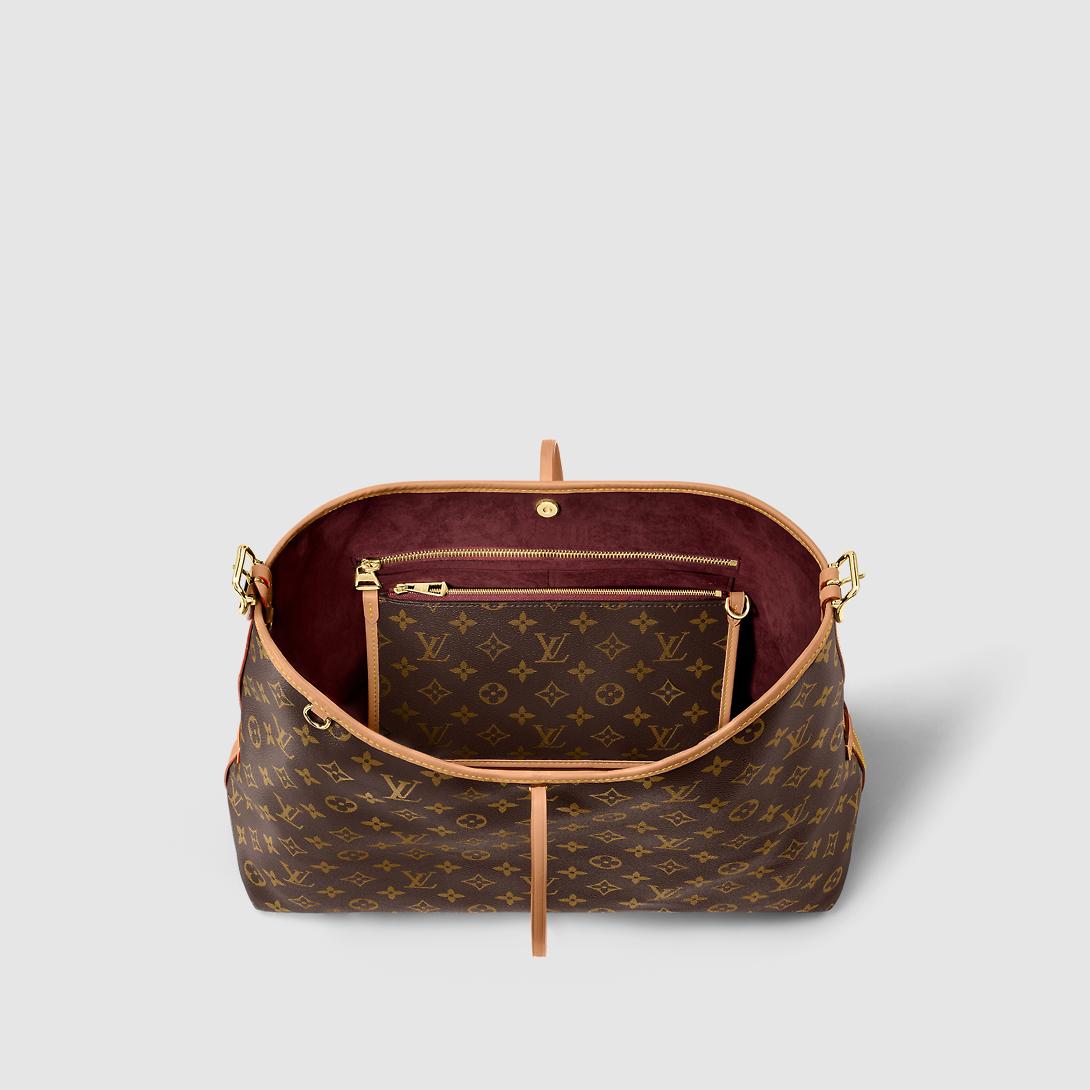 Túi Louis Vuitton Carryall Mm Monogram Nữ Nâu